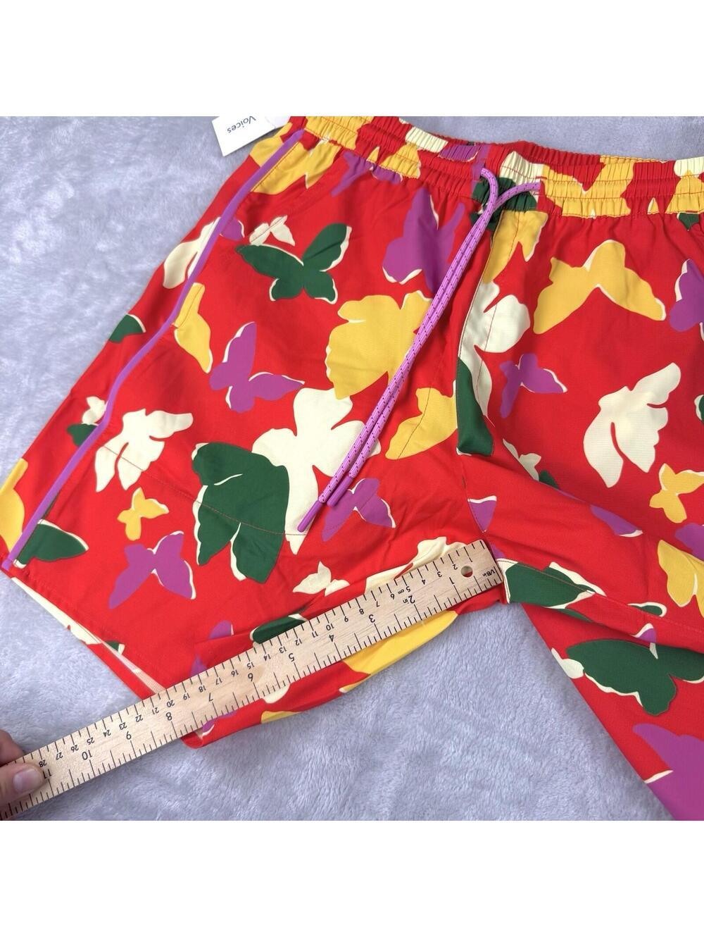 Outdoor Voices Butterfly Print Shorts Colorful Lined Activewear XS Summer NWT - Picture 5 of 9